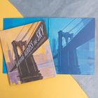 "Reaching Across the Sky: A Celebration of Bridges", Buchcover von Christy Hale, mit einer illustrierten Brücke.