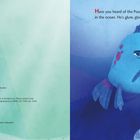 Der Text beschreibt den "Pout-Pout Fish" im Ozean. Eine Illustration zeigt einen traurigen blauen Fisch mit heruntergezogenen Mundwinkeln.