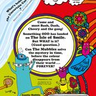 Hinweise auf ein mysteriöses Ereignis mit Figuren wie Bash, Dash; bunte, fröhliche Illustrationen eines Abenteuers.