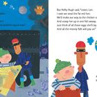 Zwei Diebe bei Nacht; links mit einem großen schwarzen Van und Taschenlampe, rechts mit Gedanken an Reichtum voller Münzen.