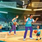 Wardell Stephen Curry war im März 1988 geboren. Sein Vater Dell war Basketball-Profi. Familie jubelt im Stadion. Illustration.