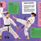 Karate: 'leere Hand' auf Japanisch, 3 Säulen: Kumite, Kihon, Kata. Ursprünge: Indien, China, Okinawa. Stile u.a. Goju-Ryu, Shotokan.