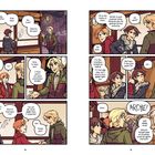 Comicseite mit drei Männern. Gespräche über einen Junggesellenabschied, eine Hochzeit und Gäste. Stimmung ist heiter.