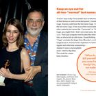 Text neben Porträtfoto: "Nicolas Cage, Sofia Coppola, Francis Ford Coppola." Zitat: „What do you do... just not make art?“ - Marc Jacobs.