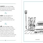 Text: "cross-country", "cross-train", "crosswalk". Illustration: Menschen an einem Zebrastreifen neben einem Auto.