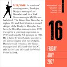 7/16/1948: Dodgers feuern Manager Leo Durocher. Giants heuern Durocher an. Geburtsdaten: Court, Lemieux, Sanders, Lloyd, Keith.