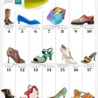 APRIL. "You can't learn style." – Iris Apfel. Verschiedene modische Schuhe, jeder Tag im April mit einzigartigem Design.