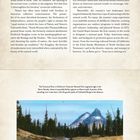 Großer, roter Titel: "SPACIOUS SKIES." Text über Natur, Landschaft und Freiheit in den USA. Unten: Fluss mit Bergen im Hintergrund.