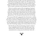 Seite 27 mit Text über persönliche Erlebnisse in der New Age Bewegung und Auseinandersetzung mit östlichen Lehren. Verzierungen oben.