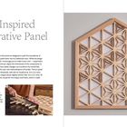 Projekt 2: Shoji-inspiriertes Dekorationspaneel. Beschreibung eines Holzkunstwerks mit geometrischem Muster.