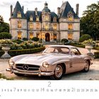 Text: "Mercedes 300 SL", "2", "CASARES EDITION".  
Ein klassisches Auto vor einem beleuchteten Schloss.