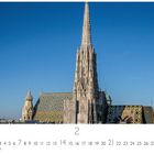 Text: Stephansdom, 2, Casares Edition. Das Bild zeigt den Stephansdom Wien mit bunter Dachmusterung und hohem Turm.