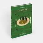 Buchtitel: "The Silver Spoon Tuscany". Grünes Cover mit stilisierter Landschaft und Olivenzweigen. Logo von PHAIDON.