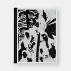 Der Text "Brillo" erscheint mehrmals. Schwarz-weiße Illustration mit Menschen und Gegenständen in kontrastreichen Formen.