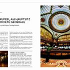 Die Glaskuppel am Hauptsitz der Société Générale: Ein prunkvolles Interieur mit farbigem Mosaikboden und Glaskunst.
