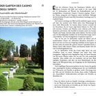 DER GARTEN DES CASINO DEGLI SPIRITI  
Auserwählte oder Fälscherbande?

Eine Gartenlandschaft mit gepflegten Rasenflächen, Bäumen und dekorativen Elementen.