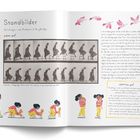 Texte: Standbilder, Bildfolgen von Eadweard Muybridge, Schau mal! Illustration von Vögeln und einem Kind mit Katze.