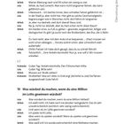 Seite mit zwei Dialogen: "Gute Reise!" und "Was würdest du machen, wenn du eine Million im Lotto gewinnen würdest?"