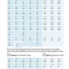 Hiragana-Tabelle mit klaren und gebrochenen Lauten. Zeigt Hiragana-Zeichen mit lateinischer Umschrift in separaten Feldern.