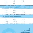 Die Seite zeigt Aufgaben zu Brüchen mit Anweisungen: "Gib den Kehrbruch an" und "Berechne. Kürze das Ergebnis."