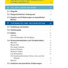 Inhaltsübersicht mit Kapiteln wie "Das Wichtigste auf einen Blick" und "Juli Zeh: Leben und Werk" sowie Unterpunkten.