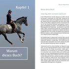 Links steht "Kapitel 1" und "Warum dieses Buch?". Ein Reiter auf einem trabenden Pferd ist zu sehen.
