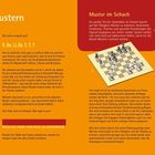 "Erkennen von Mustern" und "Muster im Schach". Zwei Schachdiagramme zeigen unterschiedliche Positionen. Schachfiguren-Illustration.