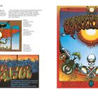 Text: "SOUNDPROOF SHOWS AT THE AVALON", "Grateful Dead". Rechts ist eine bunte Illustration mit Sonne und Totenkopf.