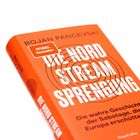 Orangefarbenes Buchcover mit: "DIE NORD STREAM SPRENGUNG", "BOJAN PANCEVSKI" und "Spiegel Bestseller" Aufkleber.