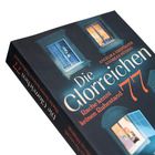 Buchtitel: "Die Glorreichen 77". Untertitel: "Rache kennt keinen Ruhestand". Cover zeigt beleuchtete Fenster.