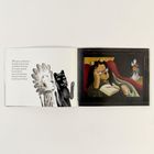 „Pflanzen und Blumen? ... mit Stil an der Wand.“ Links zwei stilisierte Figuren, rechts ein Gemälde einer lesenden Löwin.