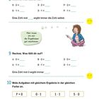 Seite 21: Rechenaufgaben mit Multiplikation und Addition. Notiz: „Hier muss ich mir die Ergebnisse gut anschauen.“
