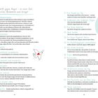 Titel: "Was hilft gegen Angst – in einer Zeit der Krisen, Pandemien und Kriege?"  
Aufzählung von Tipps; Beispiele: "1. Ein Waldspaziergang", "2. Tiere streicheln", "3. Brot backen".  
Illustration: Person hält ein Schild mit "NEIN".