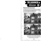 "Willkommen im Rätselclub", "Finde die Unterschiede", "Du hast alle Unterschiede gefunden?" Zwei ähnliche Abbildungen eines Hauses.