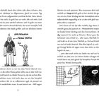 Links: "Der Vergleich", "Patrick Bartsch", "Ich". Unten: "Hoppla", "Plöpp". Zwei Illustrationen: Personenvergleich und Badezimmerunfall.