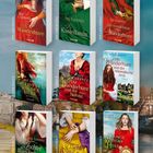 Text: "Die Wanderhuren-Reihe ist die erfolgreichste Serie im historischen Roman." 
Buchcover zeigen mittelalterliche Frauen.