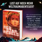 LUST AUF NOCH MEHR WELTRAUMABENTEUER? Ein Buchcover mit Planeten im Hintergrund zeigt eine Astronautin.