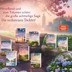 Mitreißend und zum Träumen schön: die große achteilige Saga Die verlorenen Töchter. Acht Buchcover vor Blumen.