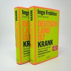 Zwei Bücher mit grüner und oranger Schrift "DEUTSCHLAND IST KRANK" von Ingo Froböse, Stefan Sauerzapf.