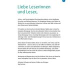 "Liebe Leserinnen und Leser," steht oben. Eine Erklärung über Ursachen und Linderung von Rückenbeschwerden folgt.