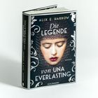 Buchtitel: "Die Legende von Una Everlasting" von Alix E. Harrow. Cover zeigt Frau in Kettenhemd umrahmt von Ornamenten.