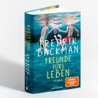 Titel: "FREUNDE FÜRS LEBEN" von Fredrik Backman. Cover zeigt drei schwimmende Personen unter Wasser.