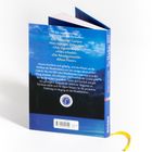 Text: "Das Mondjahr 2027" und weitere Titel. Blaues Buchcover mit Logo unten. Gelbes Lesebändchen.