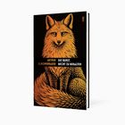 „Arthur Schopenhauer: Die Kunst, Recht zu behalten.“ Illustration eines stilisierten, orangefarbenen Fuchses auf schwarzem Hintergrund.