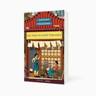 "Die Tage im Café Torunka" und "Satoshi Yagisawa" auf einem Buchcover mit Café-Szene, Frau und Mann beim Gespräch draußen.