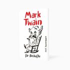 „Mark Twain“, „für Boshafte“, „insel taschenbuch“. Zeichnung: Mann mit Zigarre im Schaukelstuhl.