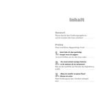 Inhalt, Vorwort, Prolog, Themen über Ernährung und Essverhalten mit Seitenzahlen: 11, 21, 25, 51, 71.