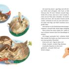 Seitenzahlen 72 und 73. Illustrationen von zwei Hunden, die mit Klebeband spielen und sich darin verheddern. Klebebandrolle unten rechts.