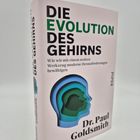 Buchtitel: DIE EVOLUTION DES GEHIRNS. Darunter: Dr. Paul Goldsmith. Illustration von ineinander liegenden Profil-Silhouetten.