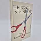 Buchcover mit Text: "Heinrich Steinfest, Die Linkshänderinnen". Illustration: Rote Schere. Verlag: Piper.